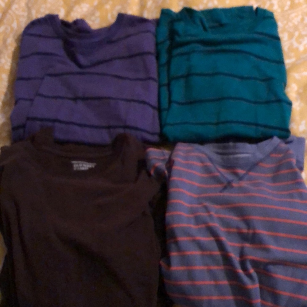 Old Navy shirts (Size L); 2 short/2 long sleeve